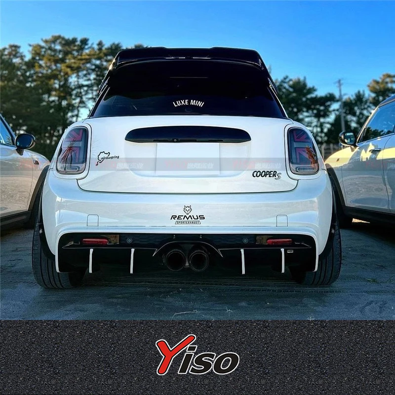 Convient pour MINI F55 F56 COOPER S kit aérodynamique en fibre de carbone modifié JCW MINI F55 F56 MKS diffuseur de lèvre arrière COOPER S