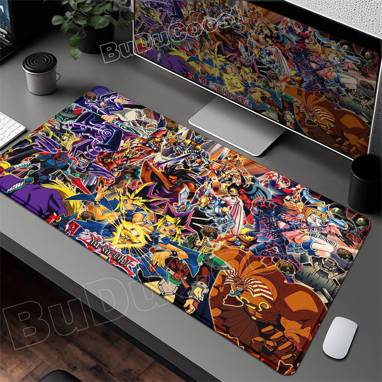Yu Gi Oh Mousepad, großes Mauspad, 1000 x 500 mm, Gamer-Schreibtischunterlage, rutschfester Gummi-Büroteppich, XXL, Computerzubehör, Anime-Mäusematte Image