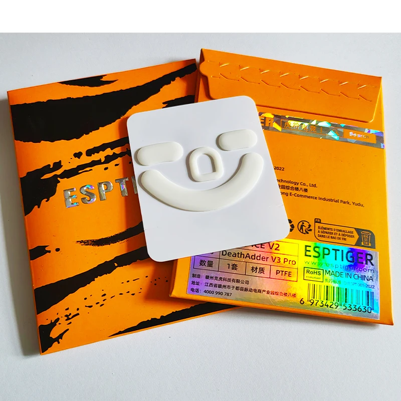 Original Esports Tiger Gaming ICE Version Mouse Skates Mausfüße für Razer DeathAdder V3 Pro Mouse White Glides Edge Image