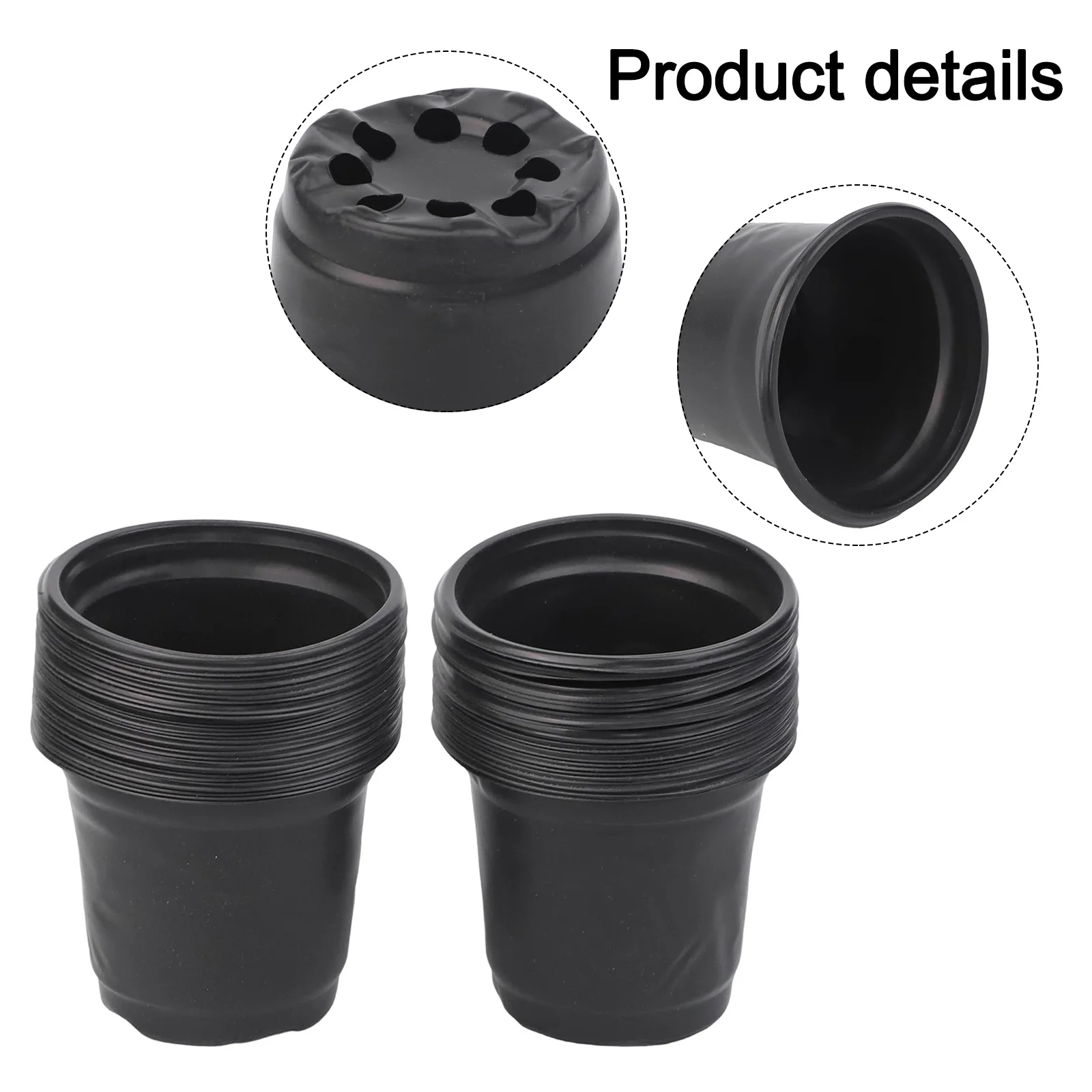 10 * 7 * 8,7 cm große Kunststoff-Blumentöpfe, effektive Drainagetöpfe für Pflanzen, effektives Drainagedesign, leichtes, flexibles Material Image