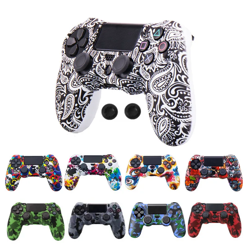 Silikon-Controller-Schutzhülle für PS4 Slim/PS4 Pro Controller mit Kostenlosen Daumengriff-Kappen Ausverkauf Artikel Image