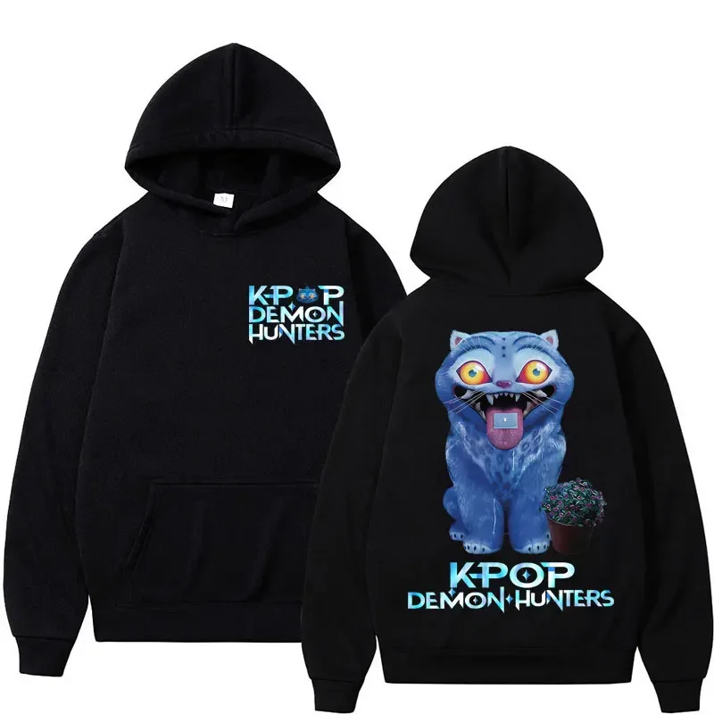Anime K-Pop Demon Hunters Lustige Derpy Tiger Hoodies für Männer und Frauen Hip-Hop Mode Fans Sweatshirt Übergroßes Fleece Lässige Sportbekleidung