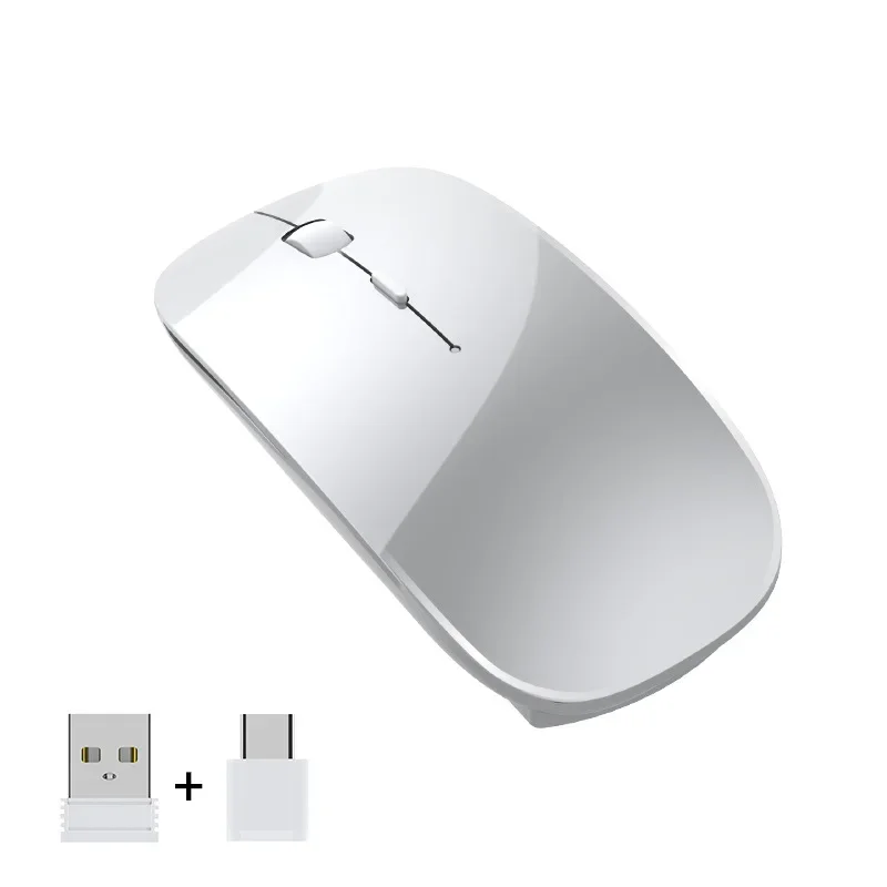 Neues Laden Typ C drahtlose Maus USB Dual Receiver stumm ergonomisches Design 1000/1200/1600 Drei-Gang-dpi Image