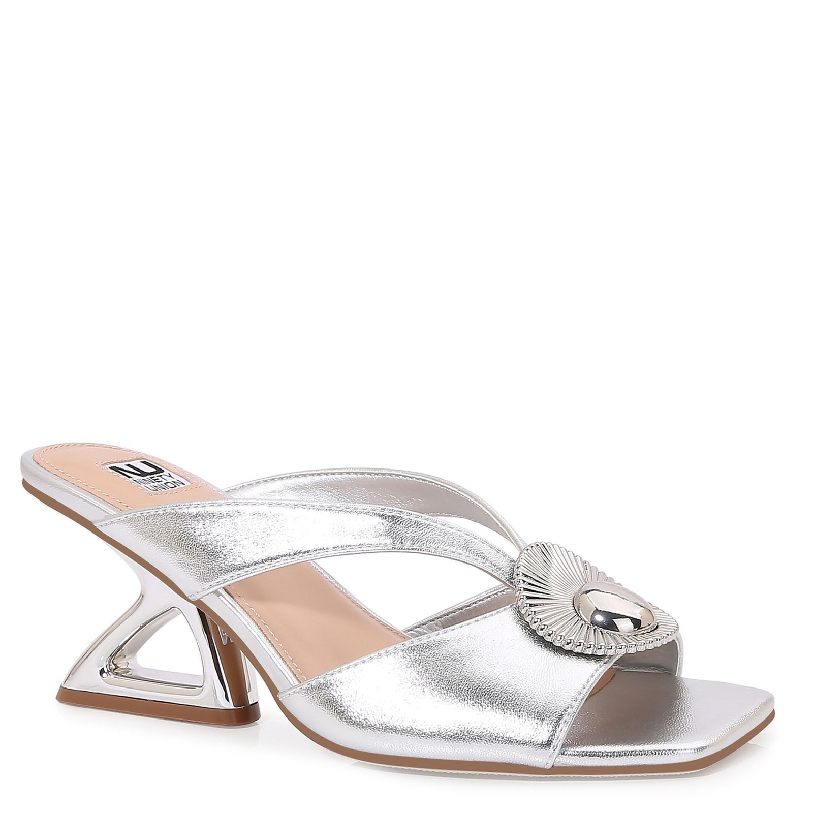 Ninety Union Rina - Womens 8 Metallic,Silver Sandal Medium