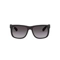 Ray-Ban RB4165 Justin Wayfarer Non-Polarized Sunglasses, Black (601/8G Black)