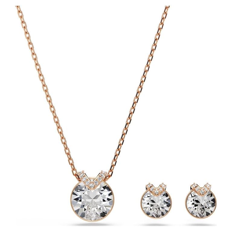 Bella V Set - Metallic - Swarovski Necklaces
