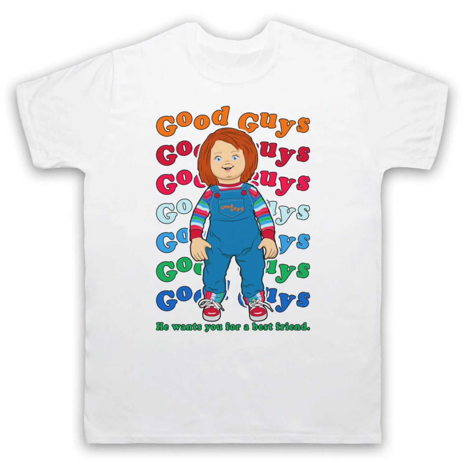 2025 Are Selling Well in Summer CHUCKY CHILD'S PLAY GOOD GUY Horror Movie Peripheral Casual Cotton T-shirt