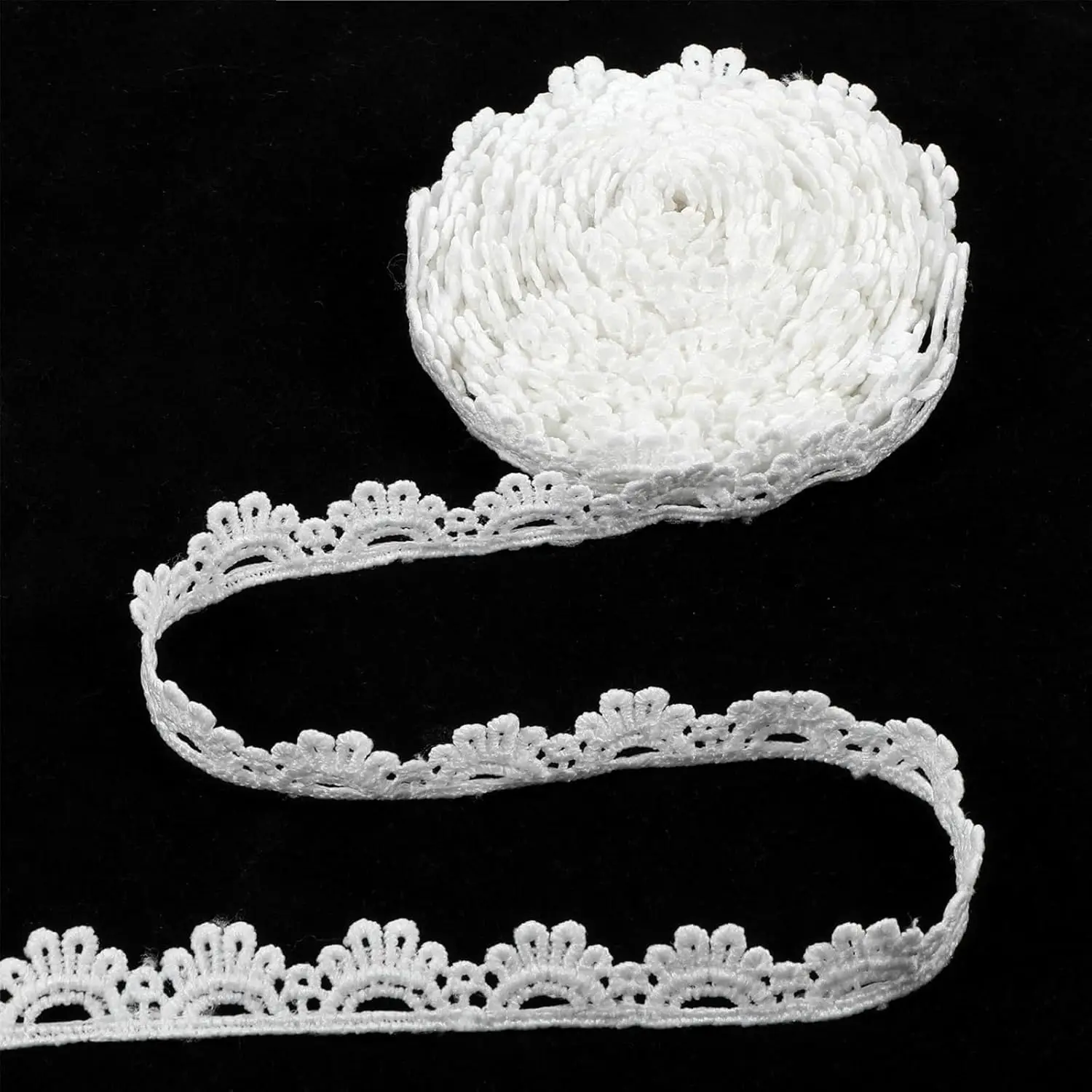 1 Rotolo di Nastro in Pizzo da 15 Iarde, Nastro in Pizzo Vintage, Larghezza 0,78 Pollici (2 cm), Pizzo Decorativo in Cotone, 15/5 Iarde di Pizzo all'Uncinetto per Confezioni Regalo, Decorazioni