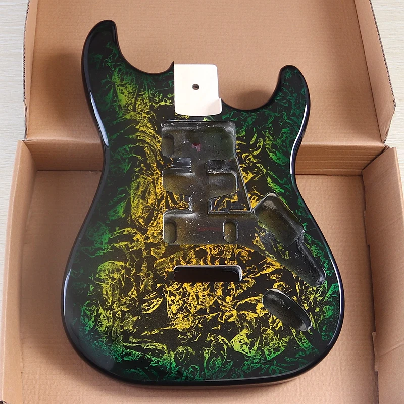 E-Gitarren-Korpus Farbverlauf Pappelholz HSH-Tonabnehmer 5,65cm Griffbrett Hochglanz für DIY-Gitarren-Ersatzteile Image