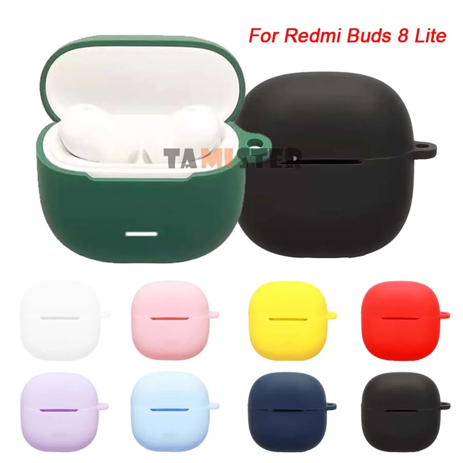 Silikonhülle für Redmi Buds 8 Lite kabellose Kopfhörer, stoßfest, Schutzhülle, Schutzhülle mit Haken Image