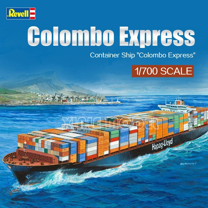 Revell zusammengebauter Schiffsmodellbausatz aus Kunststoff 05152, Colombo-Behälterschiff 1/700 Image