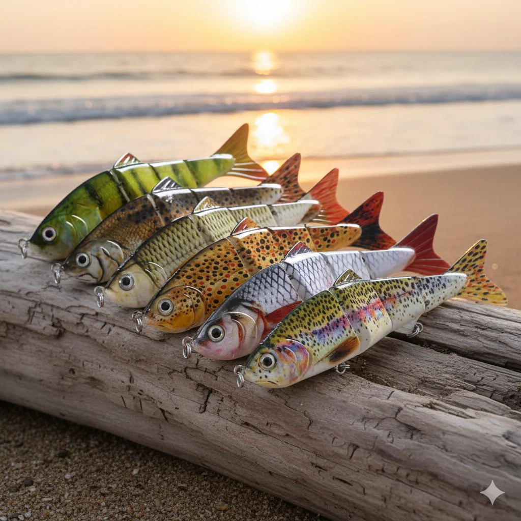 1 Stück 12cm 16,6g Sinkender Wobbler Angelköder Mehrteilig Künstlicher Harter Köder Swimbait Trolling Karpfenangel-Zubehör Image