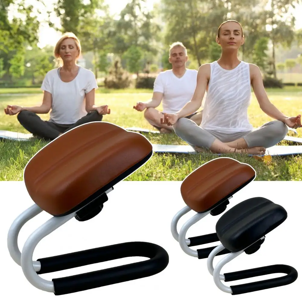 22–26 cm Yoga-Hocker, Meditations-Gebetshocker, höhenverstellbar, Hüftstütze, ergonomischer Yoga-Stuhl aus Metall, tragbarer Gebetsitz für den Innenbereich Image