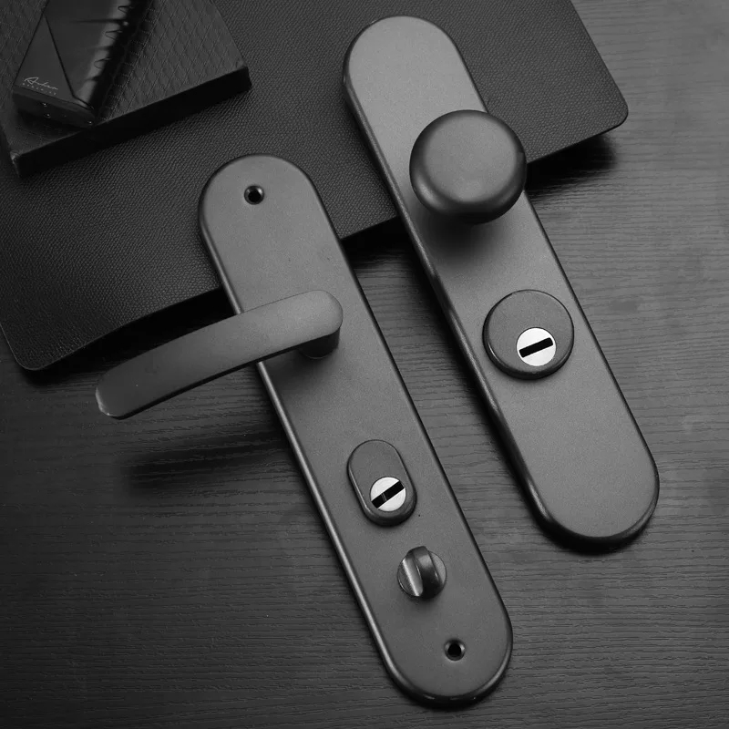 Neuer Luxuriöser Schwarzer Einbruchsicherer Türgriff Kugelförmiger Schlossgriff Haushalts-Eingangstür Anti-Aufbruch-Schloss Mechanisches Schloss Image