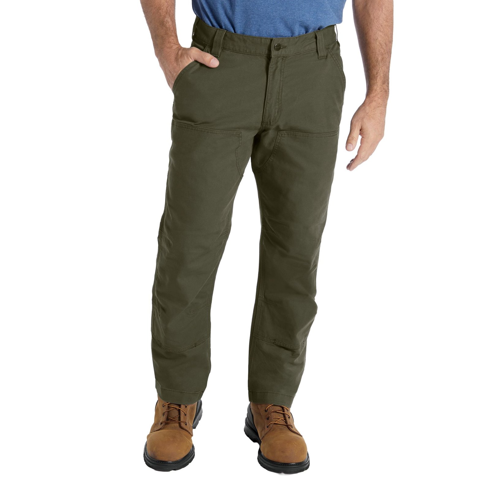 Carhartt Men's Relaxed Straight Rigby Double Front Dungaree (Size 30-32) Moss, Cotton,Spandex