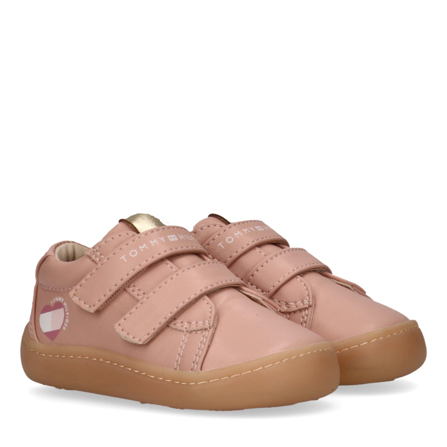 Lauflernschuh TOMMY HILFIGER, Baby, Gr. 24, beige, Synthetik, Schuhe Lauflernschuh, Barfußschuh, Halbschuh, Babyschuh mit regulierbarem Klettverschluss
