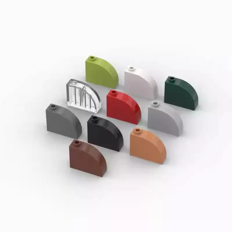 20pcsmoc assemblaggi compatibili parti celle 33243 pendenza curva 3x1x2 con perno blocchi di costruzione parti fai da te illum ina Image