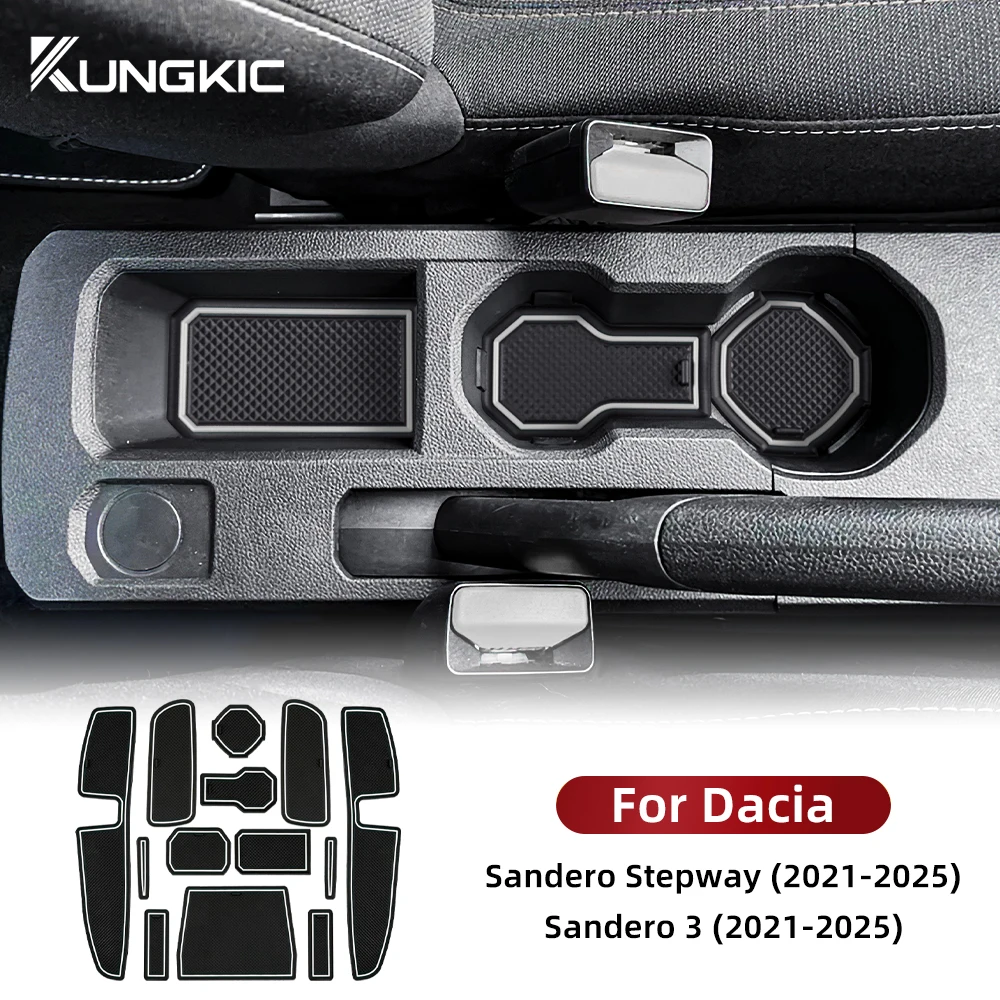 Für Dacia Sandero 3/Sandero Stepway III Auto Tür Nut Matte Anti-Slip Tür Slot Pad Auto Sandero Stepway zubehör Image