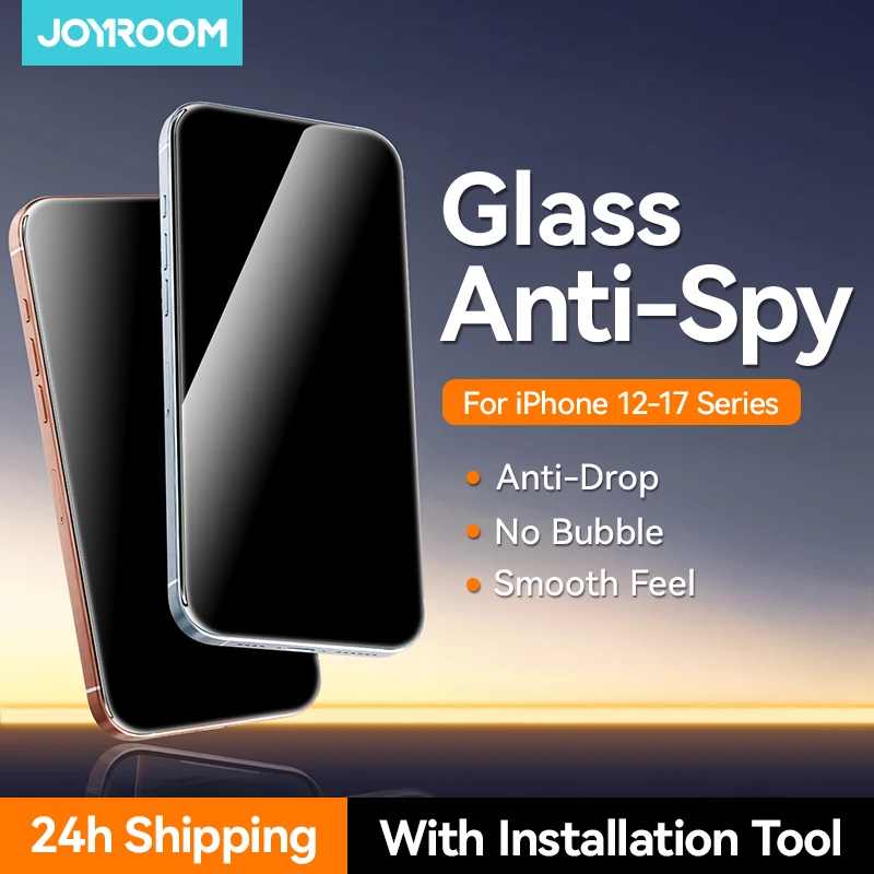 Joyroom 1/2 Stück Anti-Spionage-Glas für iPhone 17 16 15 14 Pro Max Glas für iPhone 17 16 15 14 13 12 Pro Max Sichtschutz-Displayschutzfolie Image