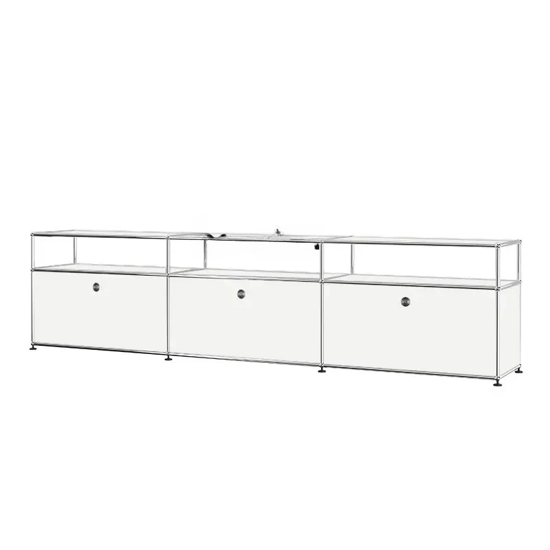 Benutzerdefinierter kombinierter TV-Schrank aus der Mitte der Antike, Edelstahl, modern, schlicht, für Zuhause, Wohnzimmer, Aufbewahrungsschrank