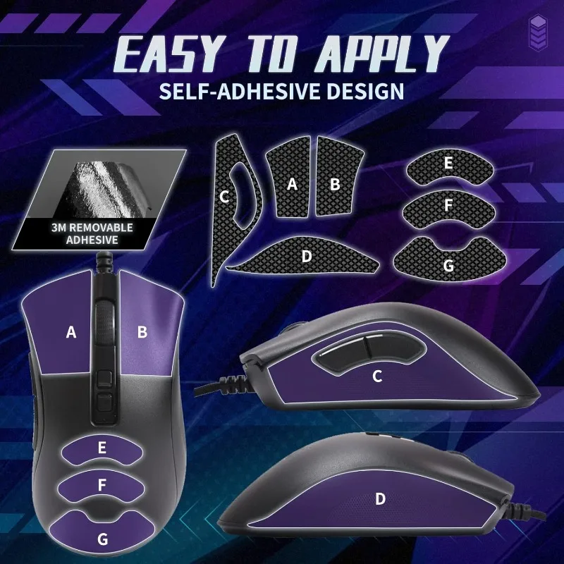 Atmungsaktives, schweißabsorbierendes Griffband für Razer DeathAdder V2 Pro – langlebig, rutschfest, Must-Have-Gaming Image