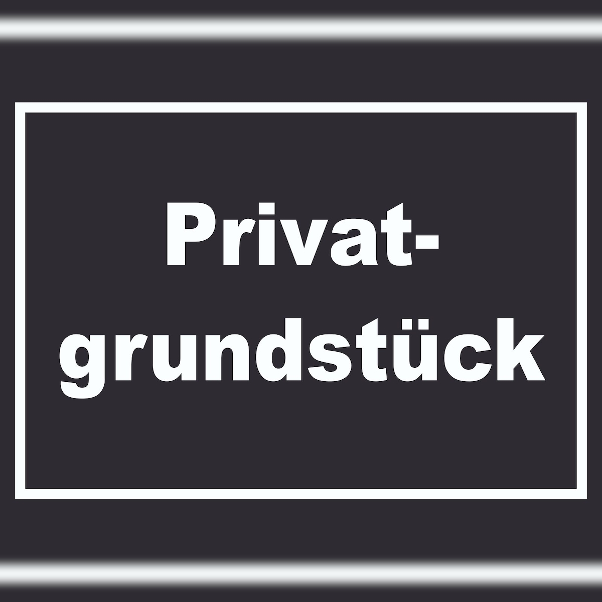 HB-Druck Privatgrundstück Schild weiß-schwarz A5 Rückseite selbstklebend Image