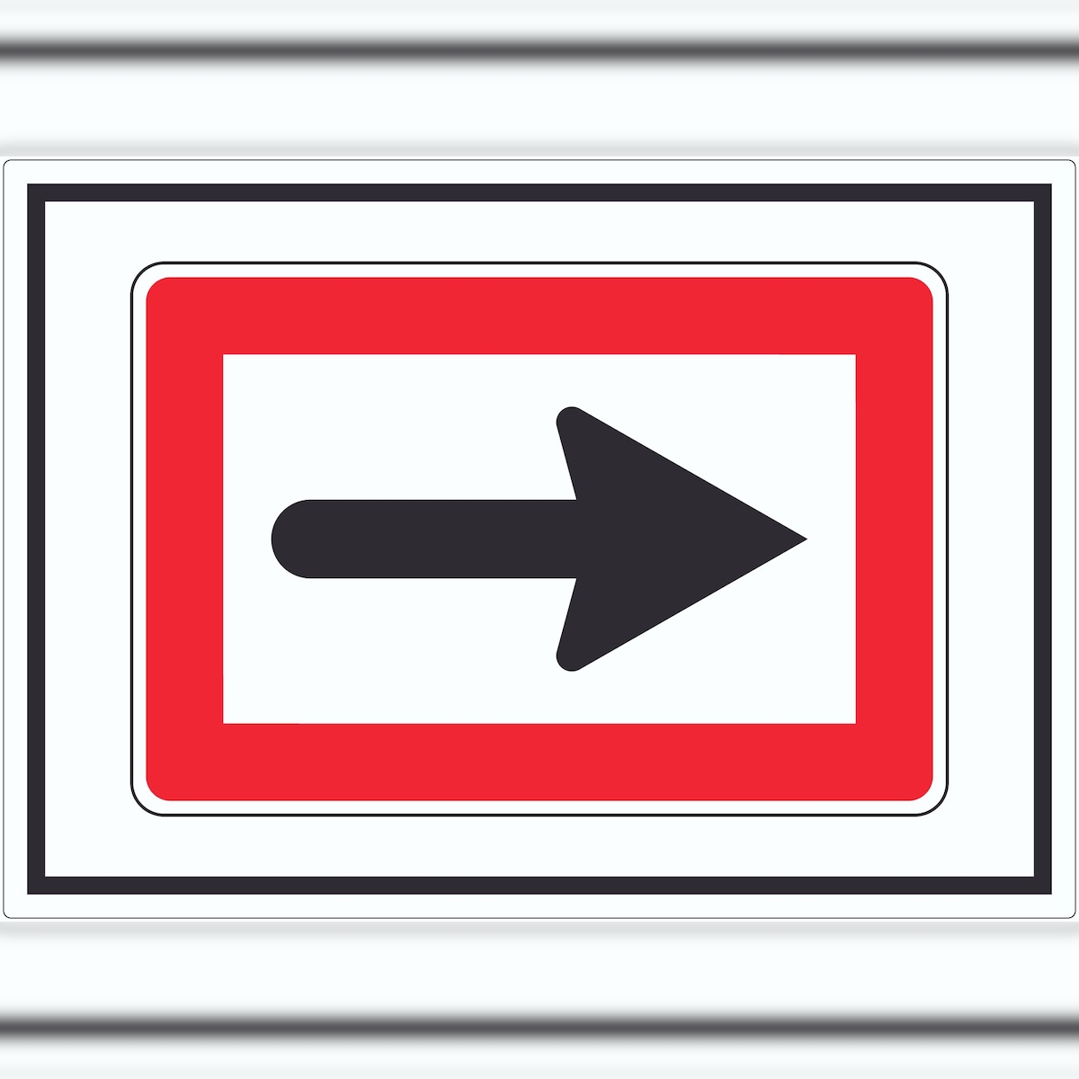 HB-Druck In Pfeilrichtung fahren rechts Symbol Aufkleber A5 (148x210mm) Image