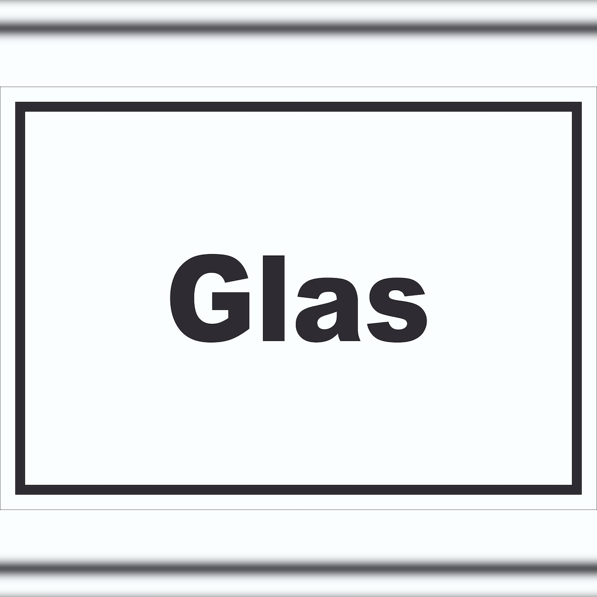 HB-Druck Glas Mülltrennung Schild mit Text waagerecht A2 Rückseite selbstklebend Image