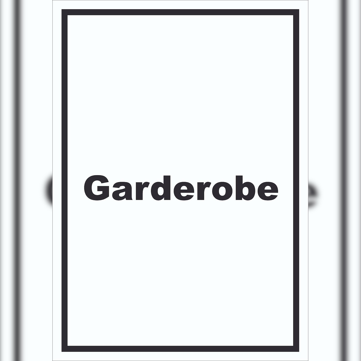 HB-Druck Garderobe Schild mit Text Kleidung aufbewahren hochkant A6 (105x148mm) Image