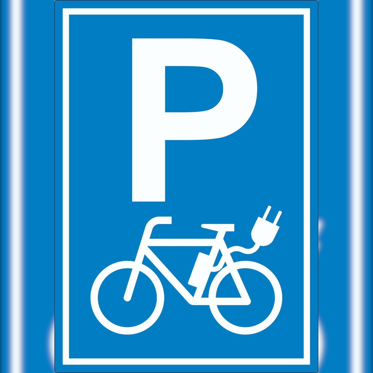 HB-Druck Parkplatz E-Bike Elektrorad Aufkleber A2 (420x594mm) Image