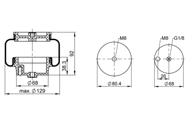 CONTITECH AIR SPRING Federbalg, Luftfederung Premium Range SZ 51- 5 Universal Image