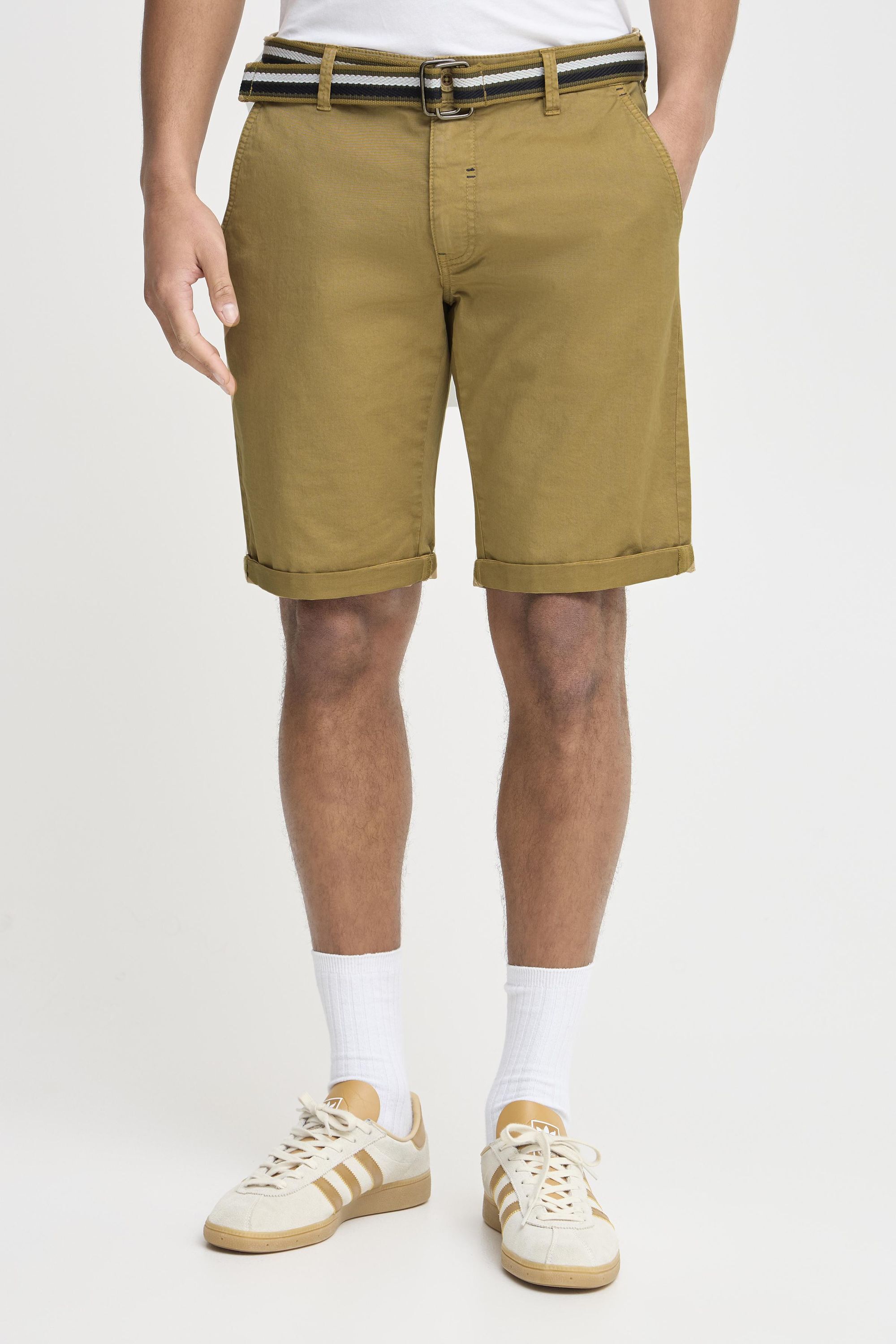 Shorts BLEND "BHBruno", Herren, Gr. 3XL, US-Größen, braun (sand braun), Web, 97% Baumwolle, 3% Elasthan, unifarben, regular fit kurz, Hosen Shorts, Chino Shorts mit Gürtel