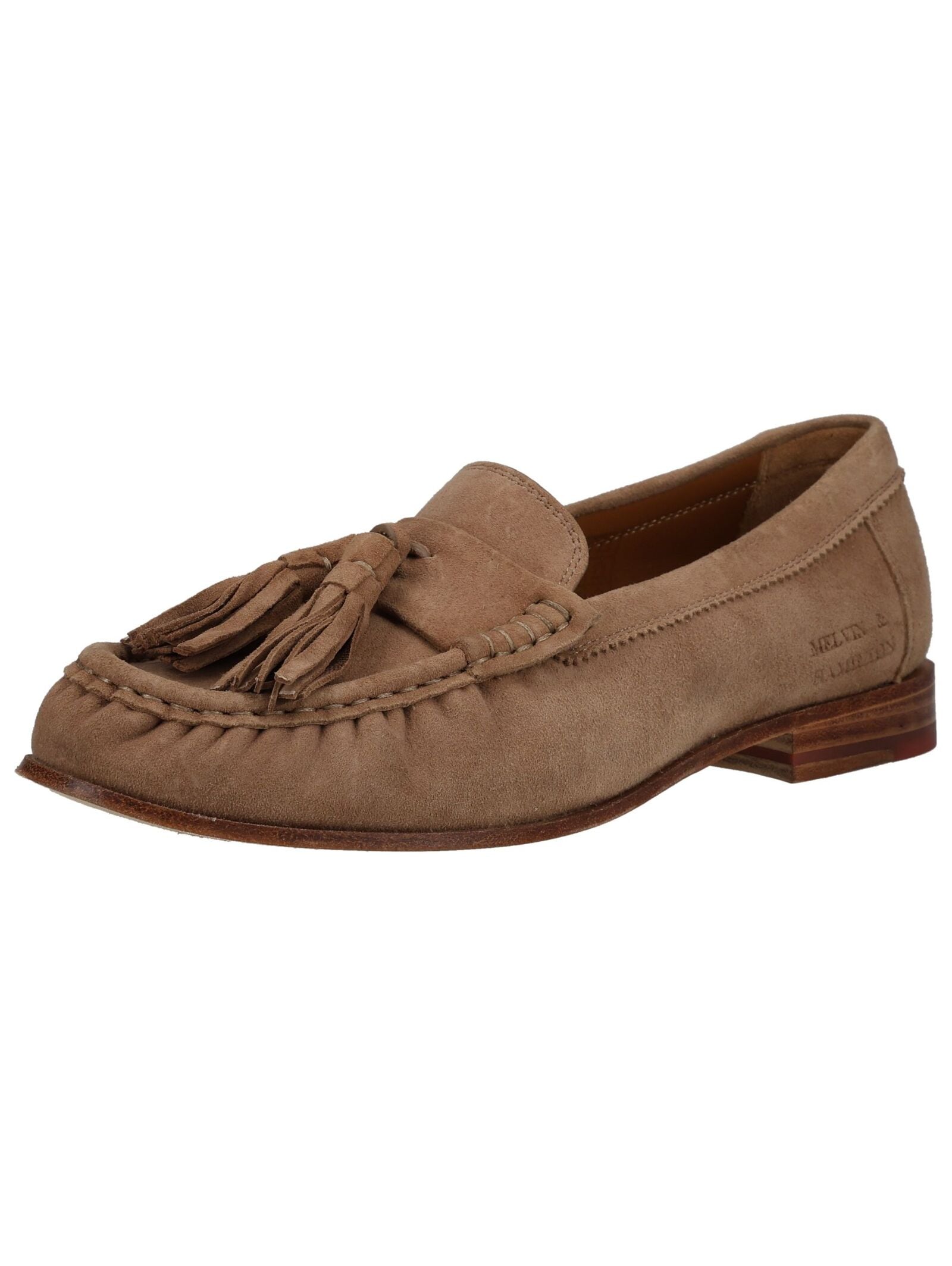Slipper MELVIN & HAMILTON "Melvin & Hamilton Slipper Veloursleder", Damen, Gr. 40, braun, Veloursleder, Schuhe Slipper