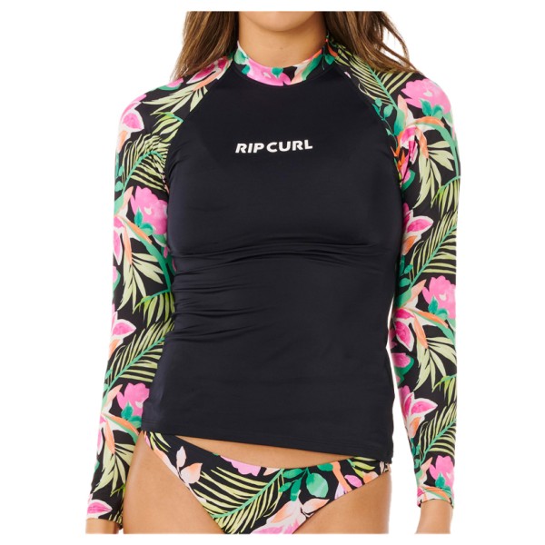 Rip Curl - Women's Molokai L/S Floral Insert - Lycra Gr M schwarz