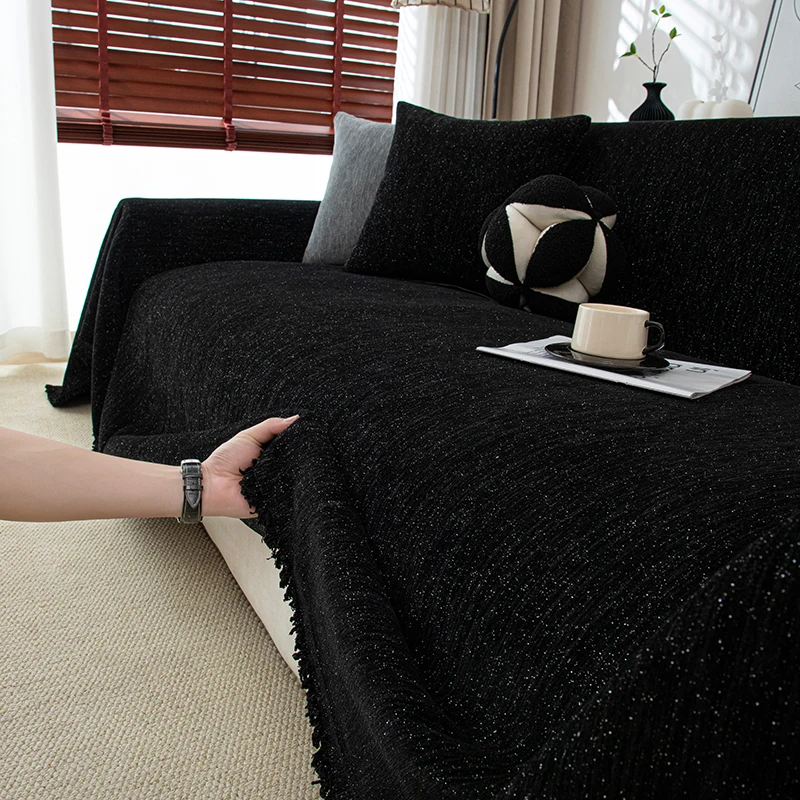 2025 neues solides Sofahandtuch, Sofabezüge für Wohnzimmer, 1/2/3/4-Sitzer-Couchsofa, L-förmige Sofabezüge, Möbelschutz Image