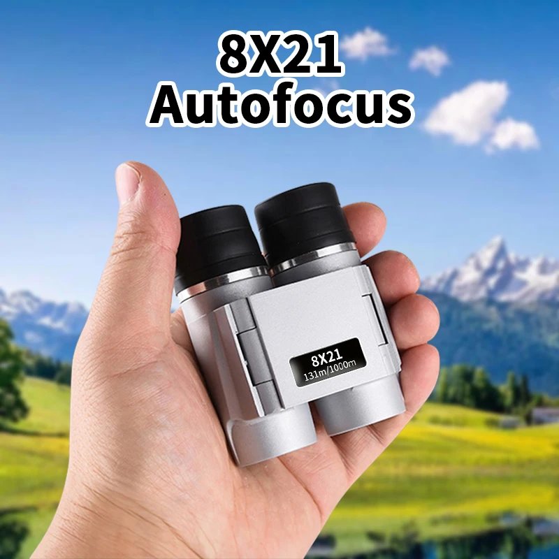 Tragbares 8X21 Fernglas Teleskop Bak4 Prisma IPX4 wasserdichte FMC-Beschichtung für Vogelbeobachtung Jagd Camping Wandern leicht Image