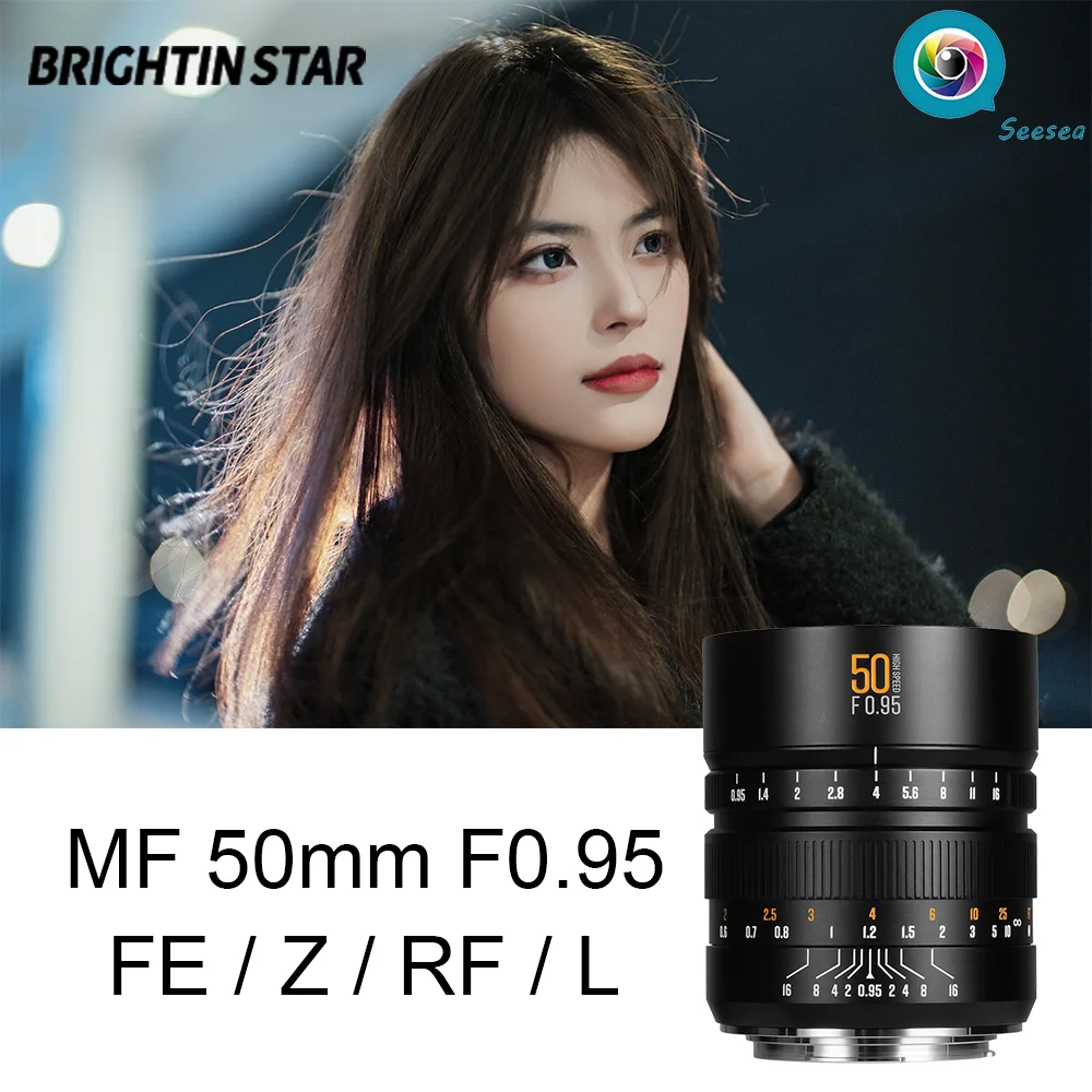 Brightin Star 50mm F0,95 II Vollformatobjektiv für Sony E A7 A7R A9 A1 für Canon RF R5 R6 R7 Nikon Z Z6 Z7 Z8 Leica L Mount·Kameras Image