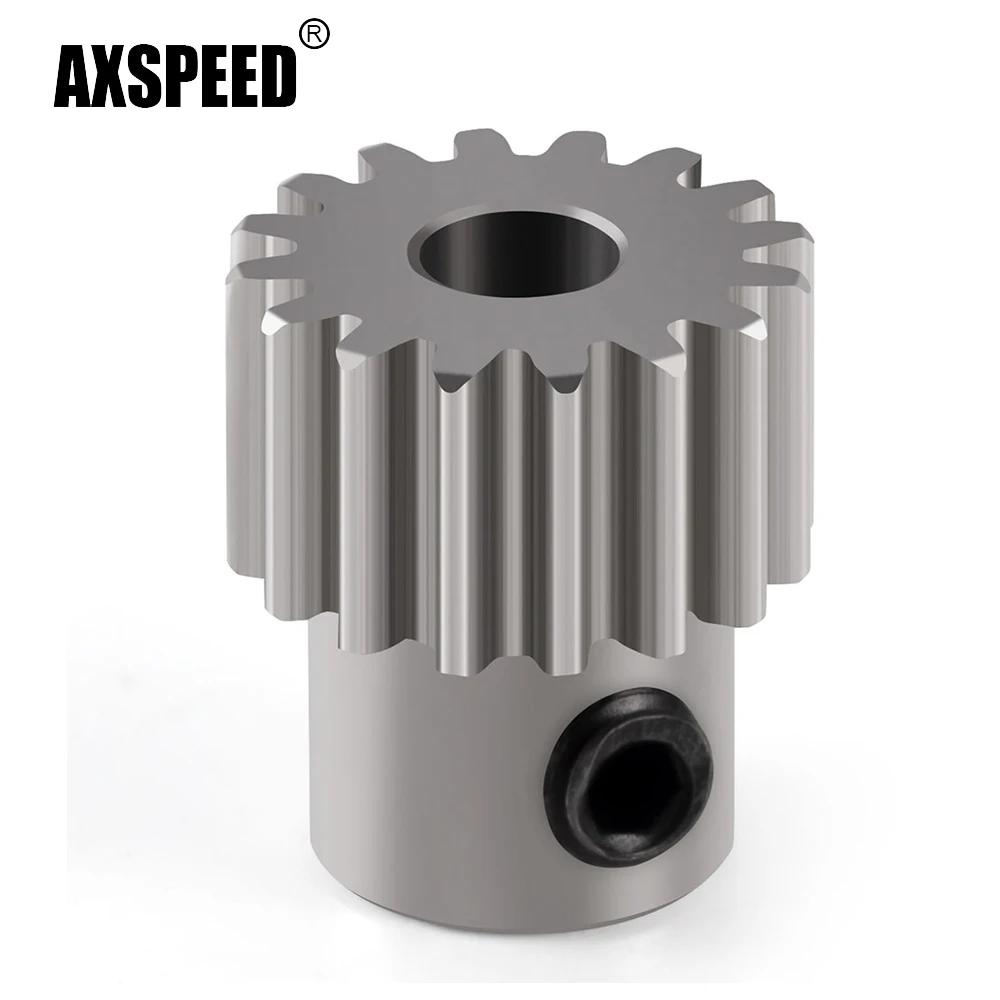 AXSPEED Edelstahl 0,5 m 16 T 48 P 3,17 mm Ritzel Motor Getriebe für 1/10 RC Crawler Auto Modell Upgrade Teile