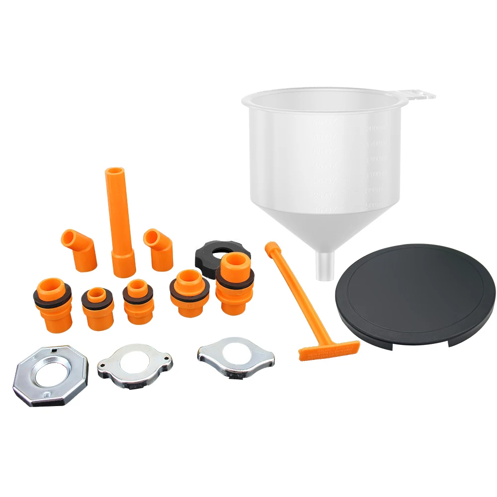 15 Teile/satz Gießen Öl Werkzeug Auto Zubehör Auslaufsicher Kühlmittel Füllung Kit Fit Universal Fahrzeuge Kunststoff Füllung Trichter Auslauf Image