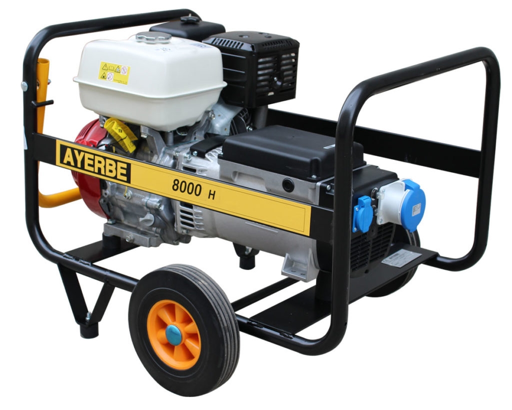 MAESTRO FERRETERO Benzin Stromerzeuger 8000 H MN einphasig mit Elektrostart und Honda GX-390 Motor Image