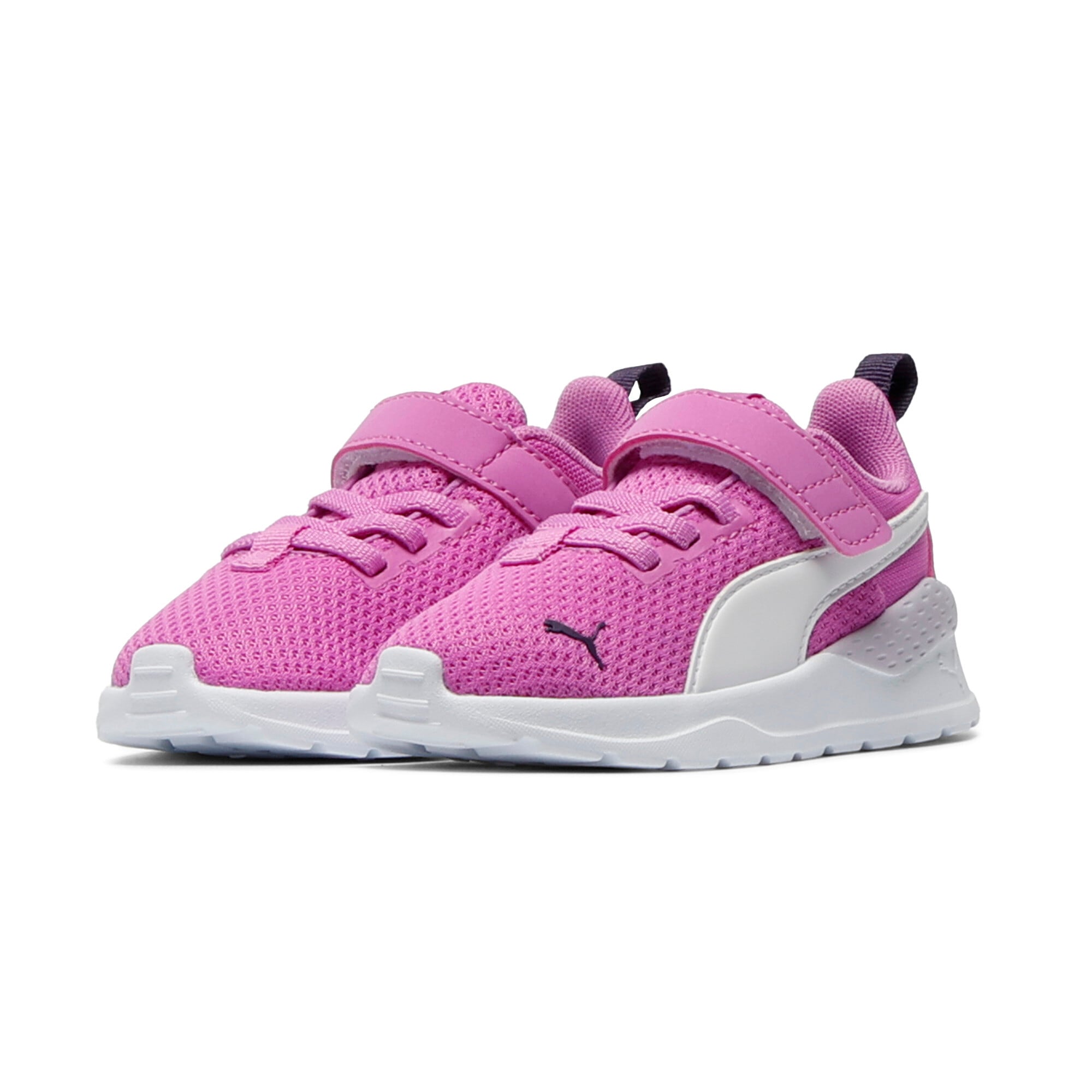 Sneaker PUMA "ANZARUN LITE AC INF", Kinder, Gr. 21, mauve pop, puma weiß, deep plum, Textil, Schuhe Sneaker, für Kinder