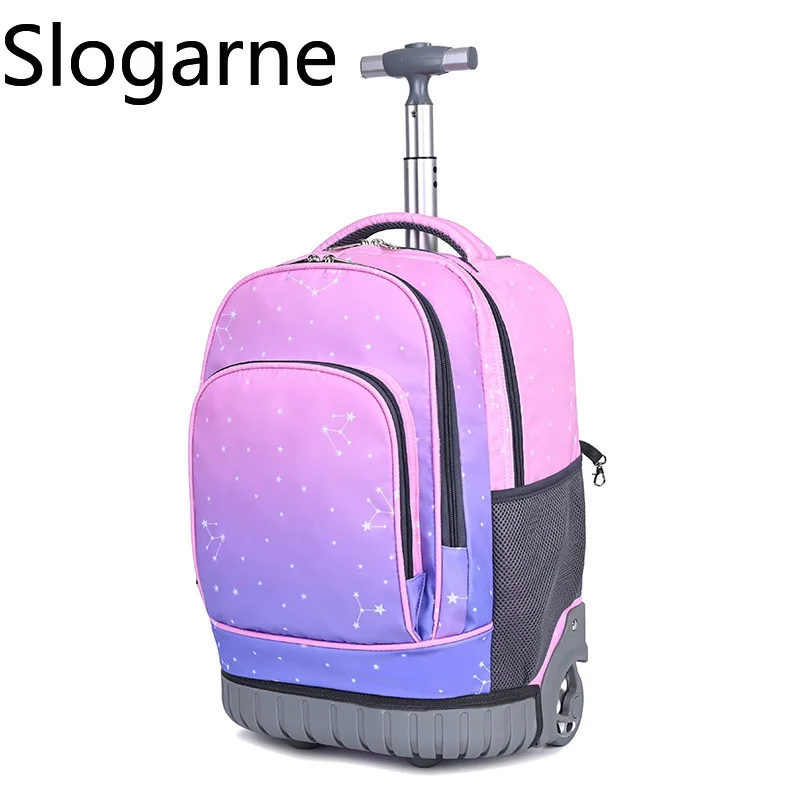 24 pouces école sac à dos roulant sacs enfants voyage chariot sac Teeangers enfants sac à dos à roulettes pour fille sac d'école avec roues