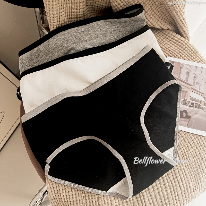 Nouvelles femmes culottes taille moyenne coton solide Simple sous-vêtements de sport slips pour filles confortable respirant Lingerie féminine
