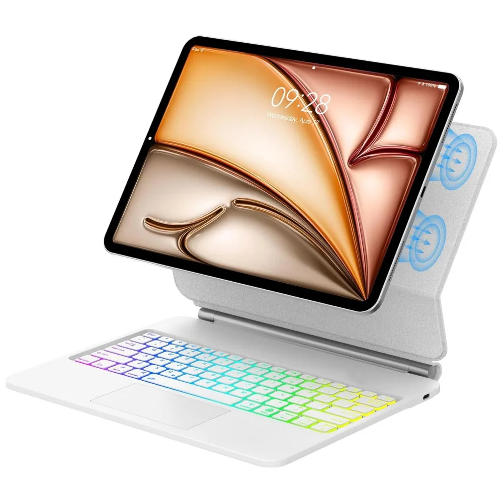 Magic Keyboard für iPad 11. und 10. Generation Hülle 2025 iPad A16 11 Zoll A3354 A3355 A3356 A2696 Smart Magnetische Buch-Foliohülle Image