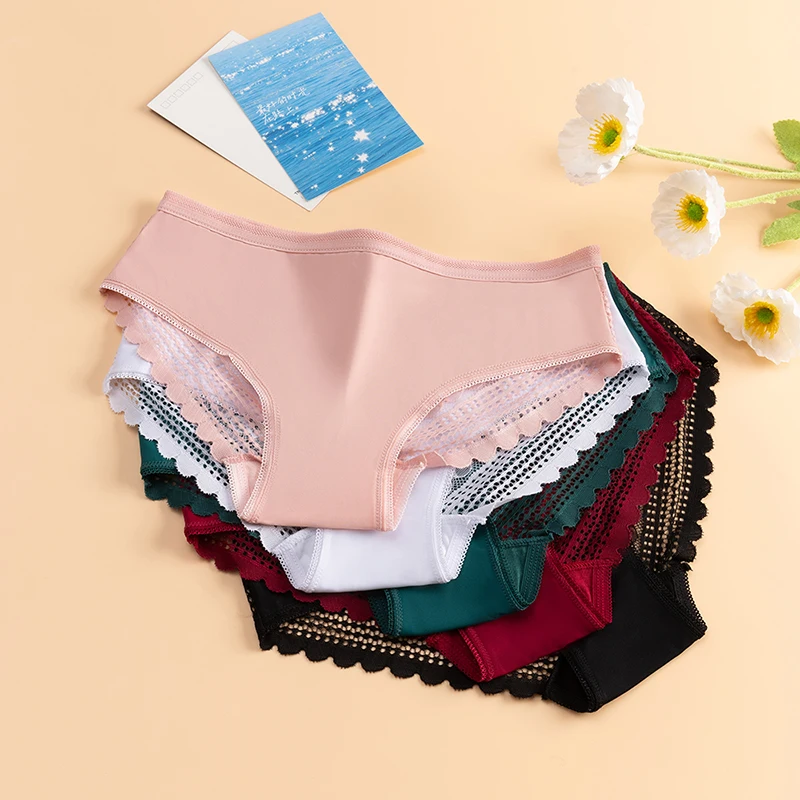 BZEL Damen-Slip, modische Spitze, weibliche Unterhose, sexy Dessous, charmant, ausgehöhlte Taille, atmungsaktiv, bequem, Unterhose im Angebot Image