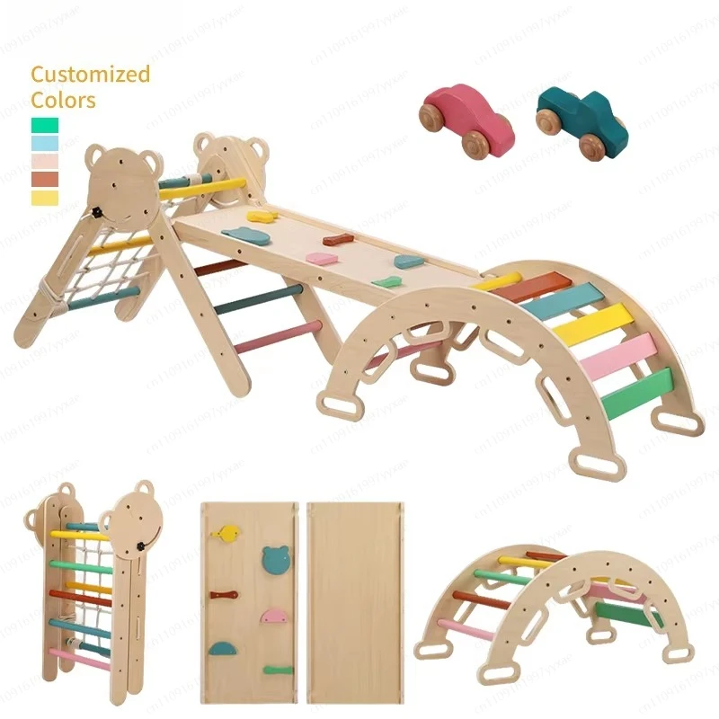 Holz-Pickler-Dreieck Klettergerüst, Kinder-Montessori-Spielzeug für Innenräume Image