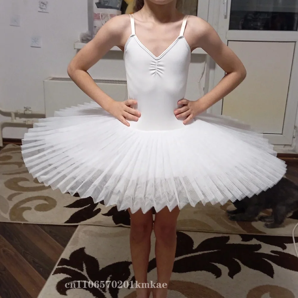 Ballett Tutu Rock Schwan Weiß Rosa See Ballett Kleid Kinder Performance Kostüm Kinder Bauchtanz Kleidung Bühne Image