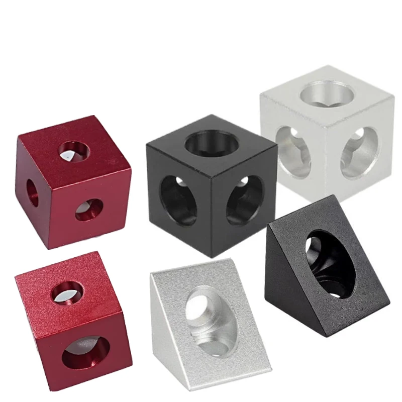 4 Stück 1515/2020 Aluminiumblock 90 Grad Winkel Eckverbinder für V-Slot/C-Beam Aluminium Extrusions Profil 3D-Druckerteile Image