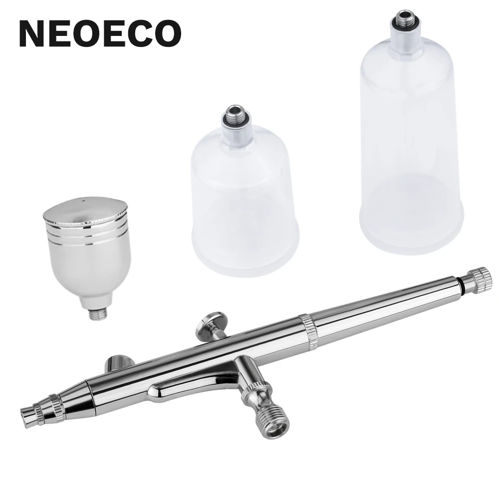 20cc 40cc Airbrush Spritzpistole Schwerkraft Feed Double Action Air Brush Kuchen Sprayer Tattoo Nagel Werkzeug 0,3mm Big Cup Barber verwenden Image