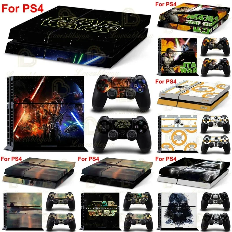 Fashion Wars PS4-Aufkleber, Play Station 4, Skin-Aufkleber, Yoda-Aufkleber für PlayStation PS4-Konsole und Controller-Skins, Vinyl Image